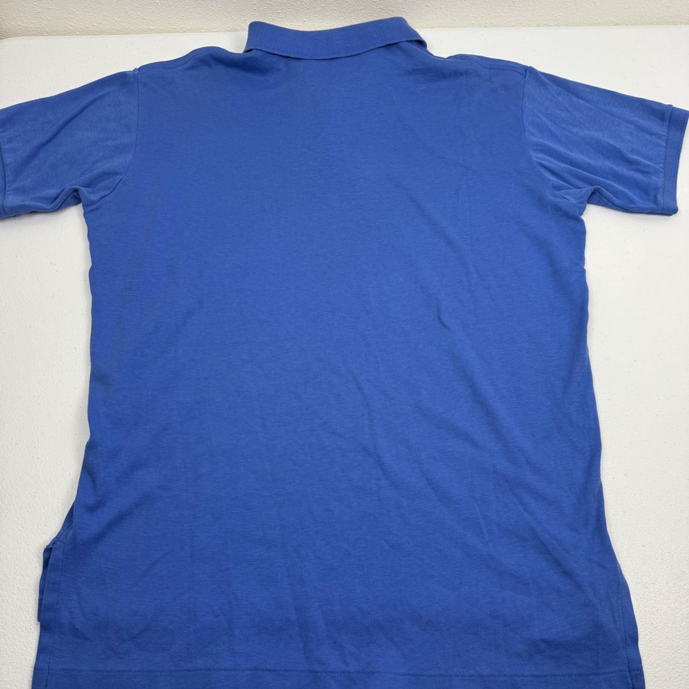 Polo Ralph Lauren Mens Blue Polo Shirt Made in USA Cotton Large Short Sleeve L - Picture 8 of 8